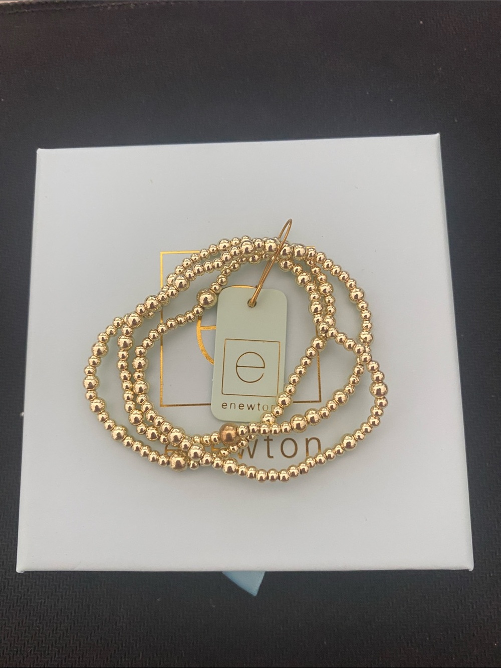 enewton Gold Bead Stretch Necklace